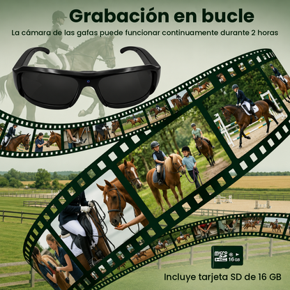 Gafas HD con cámara para Equitación
