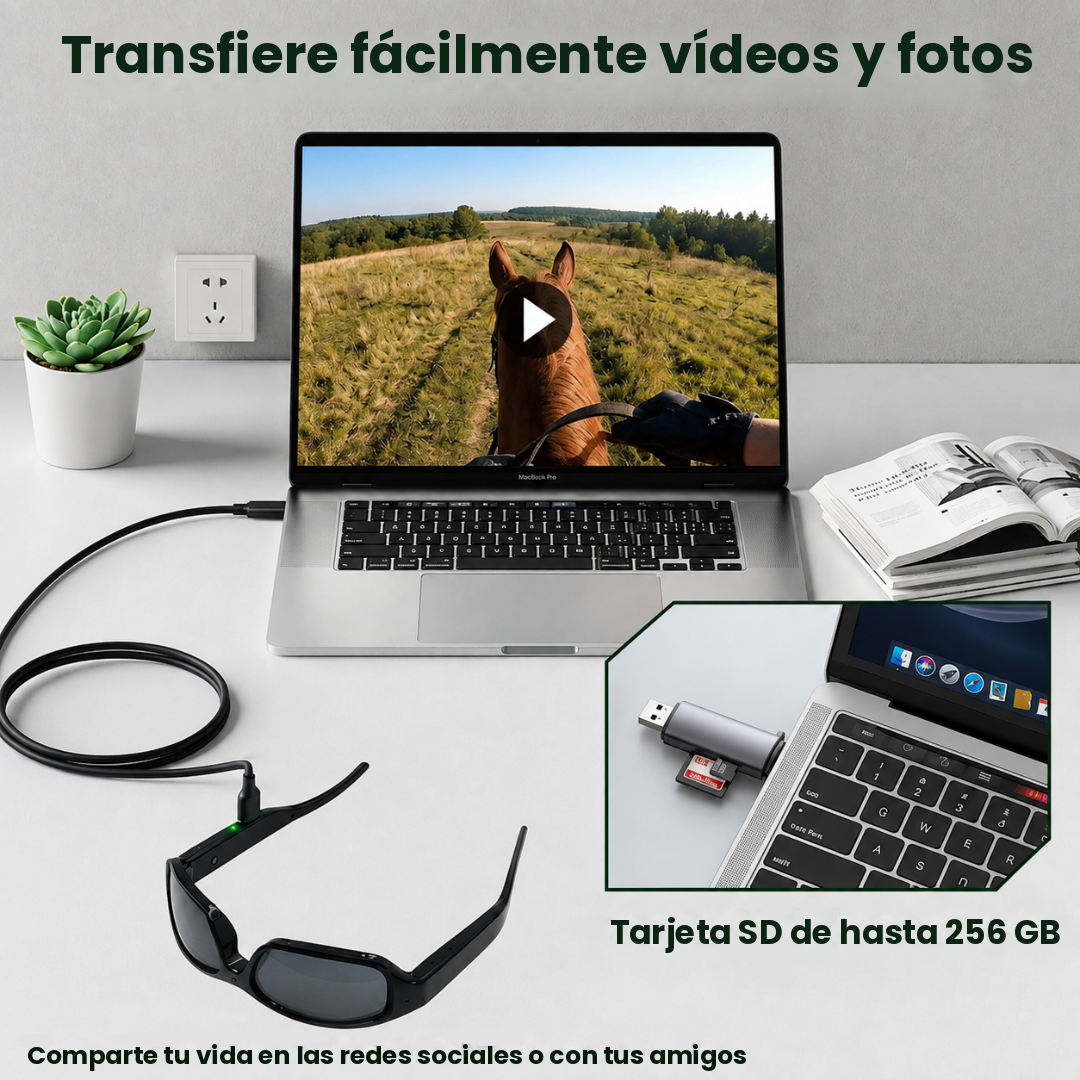 Gafas HD con cámara para Equitación
